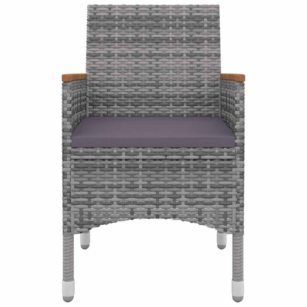 9 részes polyrattan és üveg kerti étkezőgarnitúra párnákkal 4