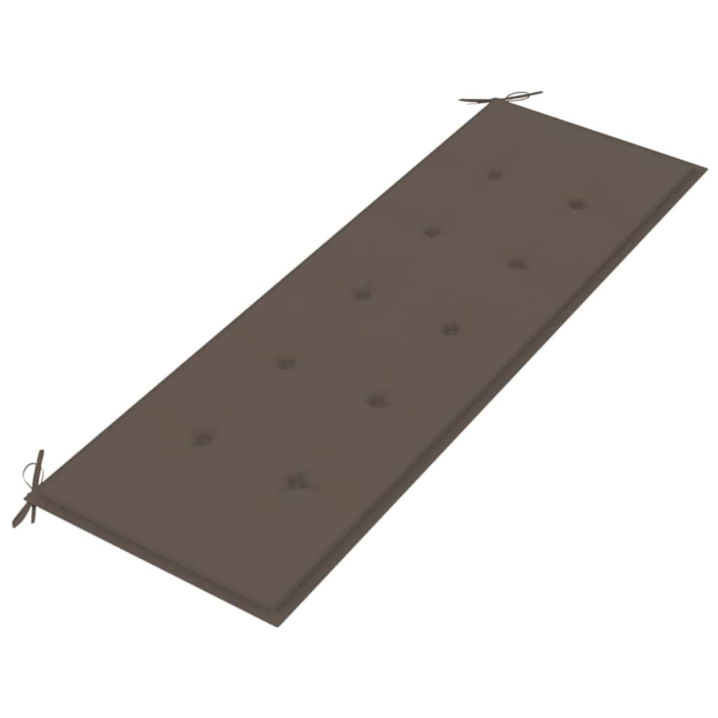 Tömör tíkfa Batavia pad tópszínű párnával 150 cm 5