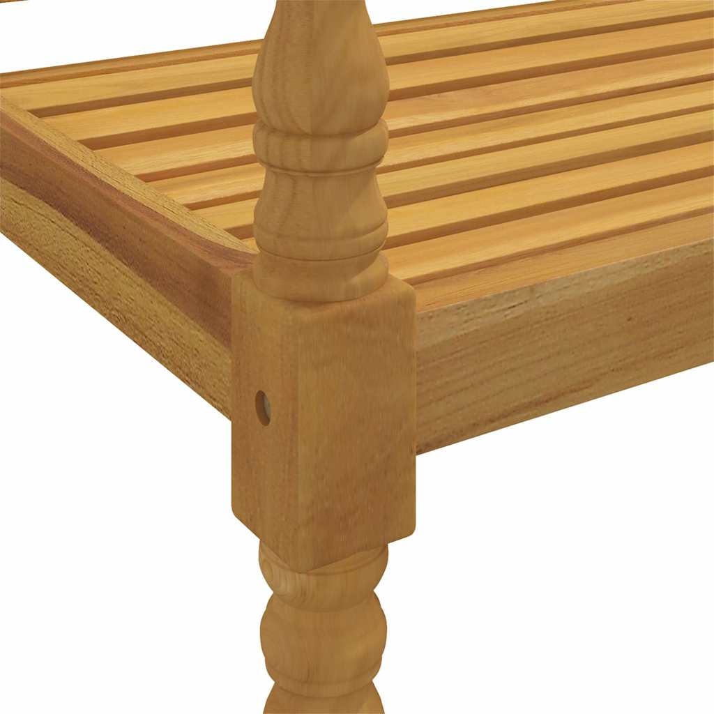 Tömör tíkfa Batavia pad tópszínű párnával 150 cm 6
