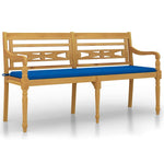 Tömör tíkfa Batavia pad királykék párnával 150 cm 2