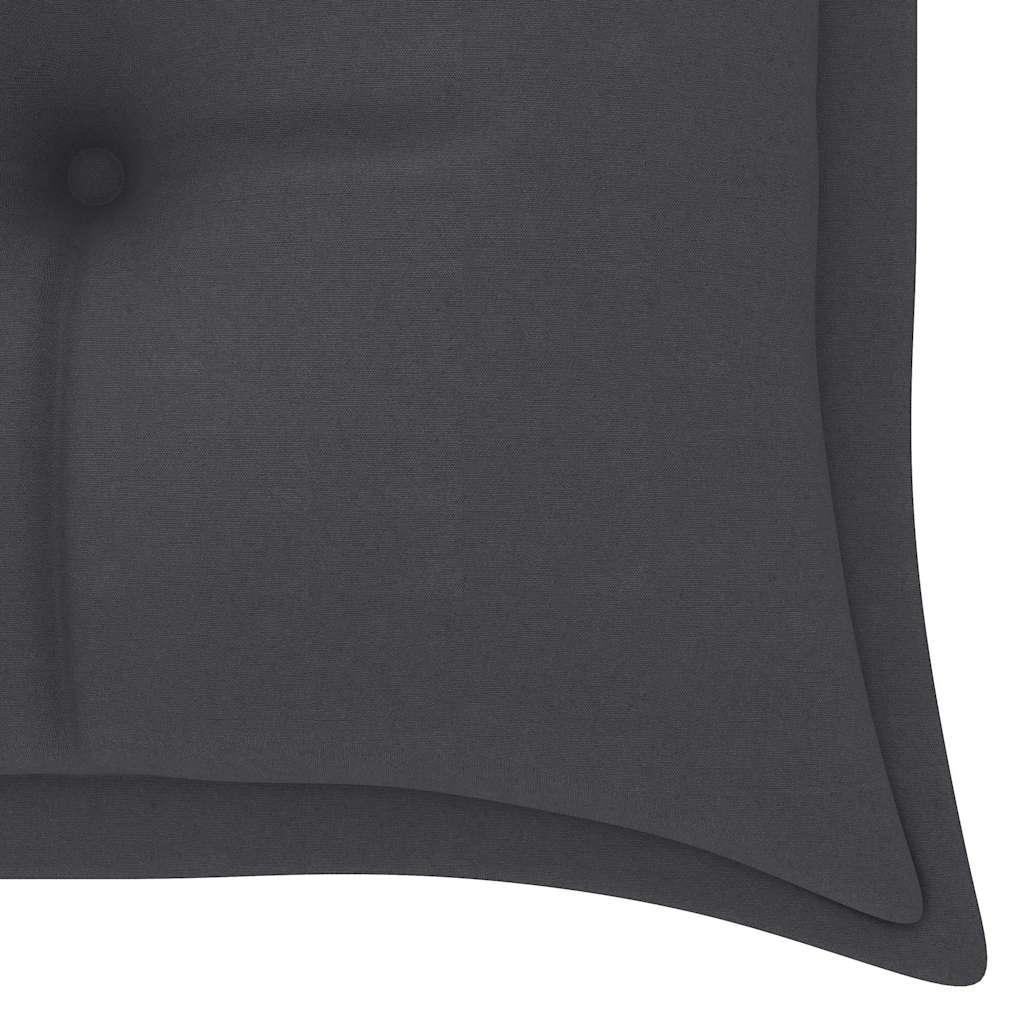 Tömör tíkfa Batavia pad antracitszürke párnával 150 cm 7
