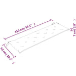 Tömör tíkfa Batavia pad antracitszürke párnával 150 cm 9
