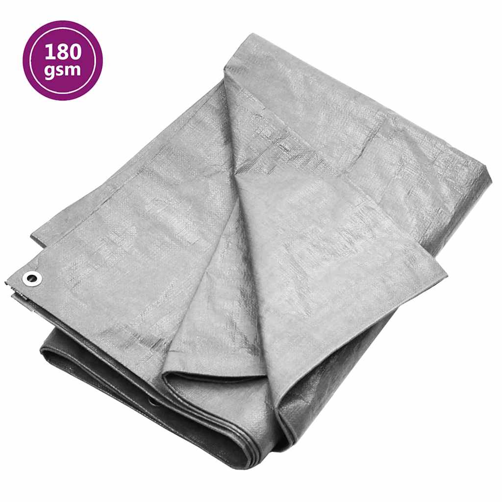 Szürke HDPE takaróponyva 180 g/m² 4 x 8 m