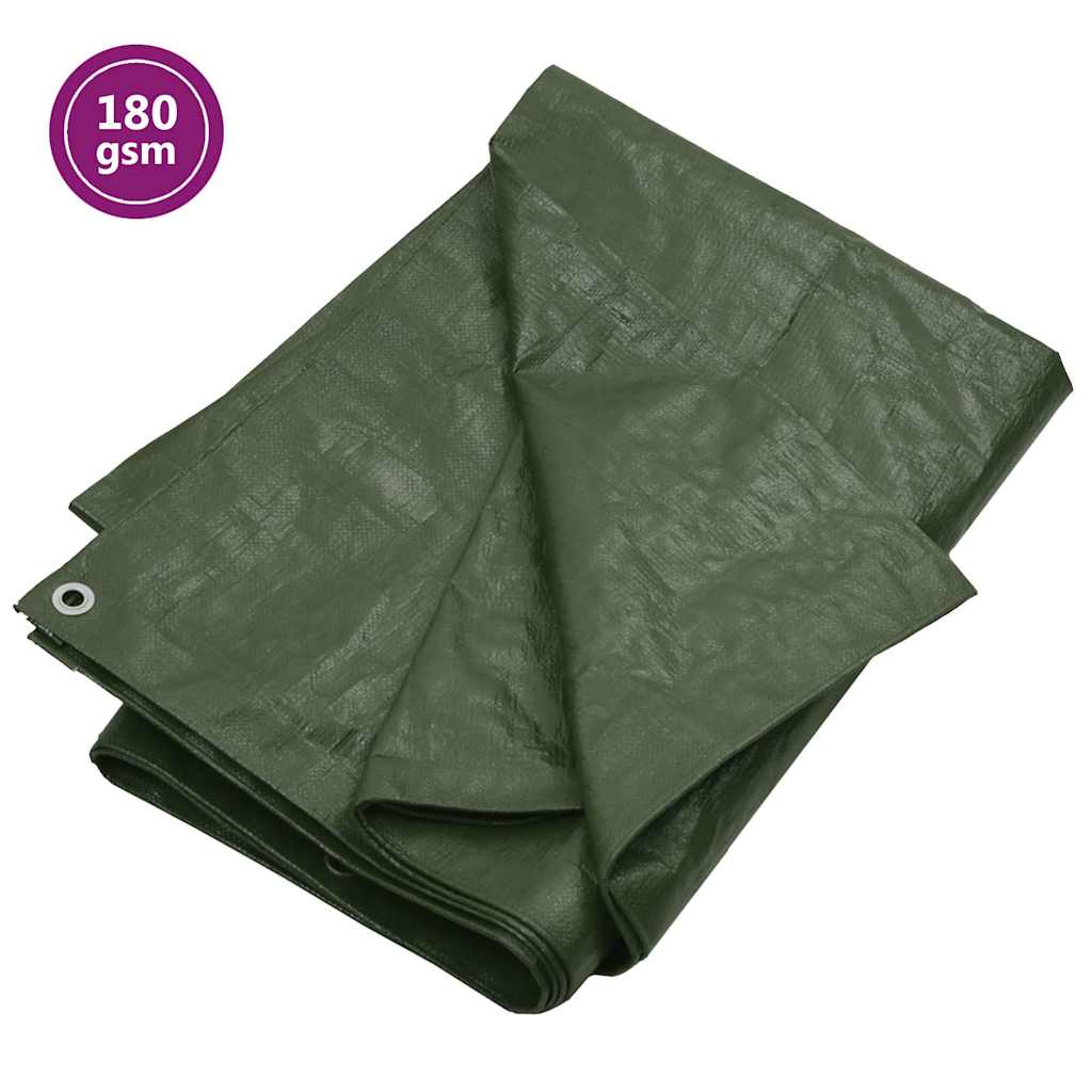 Zöld HDPE takaróponyva 180 g/m² 6 x 12 m