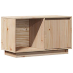 Tömör fenyőfa TV-szekrény 74 x 35 x 44 cm 2