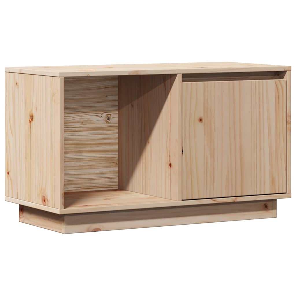 Tömör fenyőfa TV-szekrény 74 x 35 x 44 cm 2