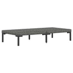 9 részes sötétszürke polyrattan kerti bútorszett párnákkal 5