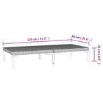 9 részes sötétszürke polyrattan kerti bútorszett párnákkal 9