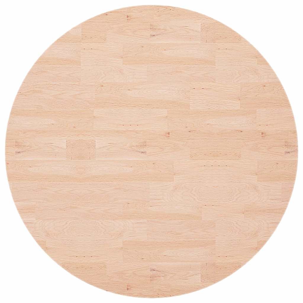 Kerek kezeletlen tömör tölgyfa asztallap Ø90 x 1,5 cm 2
