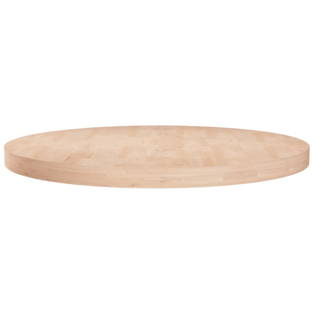 Kerek kezeletlen tömör tölgyfa asztallap Ø70 x 4 cm