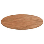 Világosbarna kezelt tömör tölgyfa kerek asztallap Ø70x1,5 cm