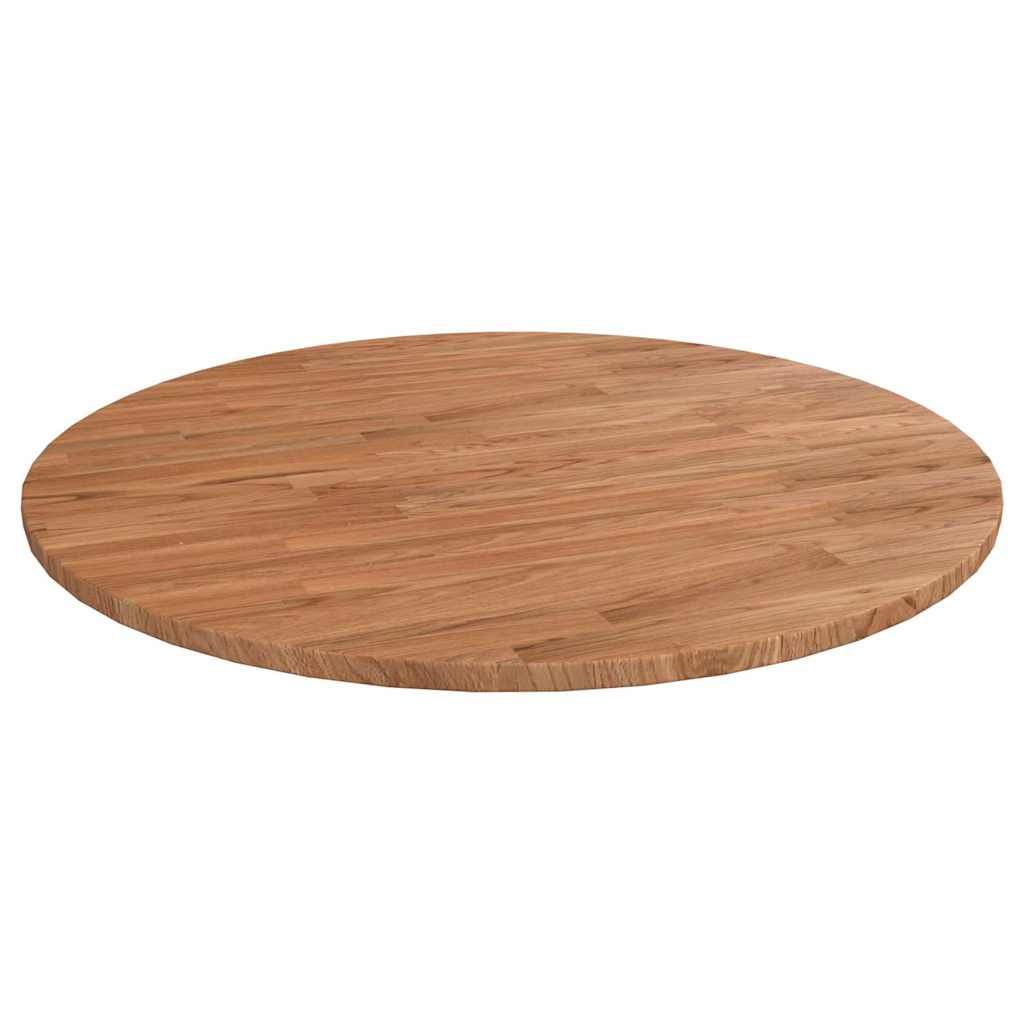 Világosbarna kezelt tömör tölgyfa kerek asztallap Ø70x1,5 cm