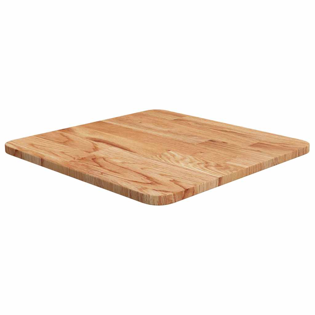 Világosbarna kezelt tömör tölgyfa négyzet asztallap 40x40x1,5cm