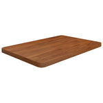 Sötétbarna kezelt tömör fa fürdőszobai pult 60 x 40 x 2,5 cm