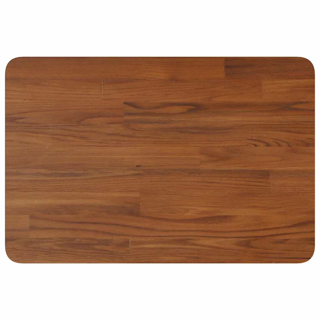 Sötétbarna kezelt tömör fa fürdőszobai pult 60 x 40 x 2,5 cm 2