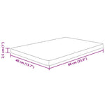 Sötétbarna kezelt tömör fa fürdőszobai pult 60 x 40 x 2,5 cm 4