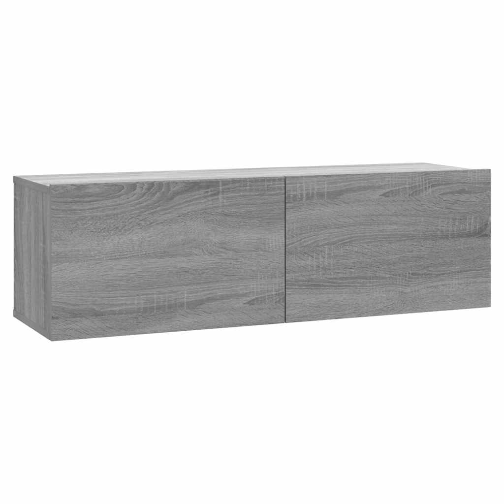Szürke sonoma színű szerelt fa TV-szekrény 100 x 30 x 30 cm 2