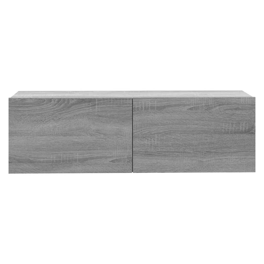 Szürke sonoma színű szerelt fa TV-szekrény 100 x 30 x 30 cm 5