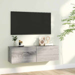 Szürke sonoma színű szerelt fa TV-szekrény 100 x 30 x 30 cm