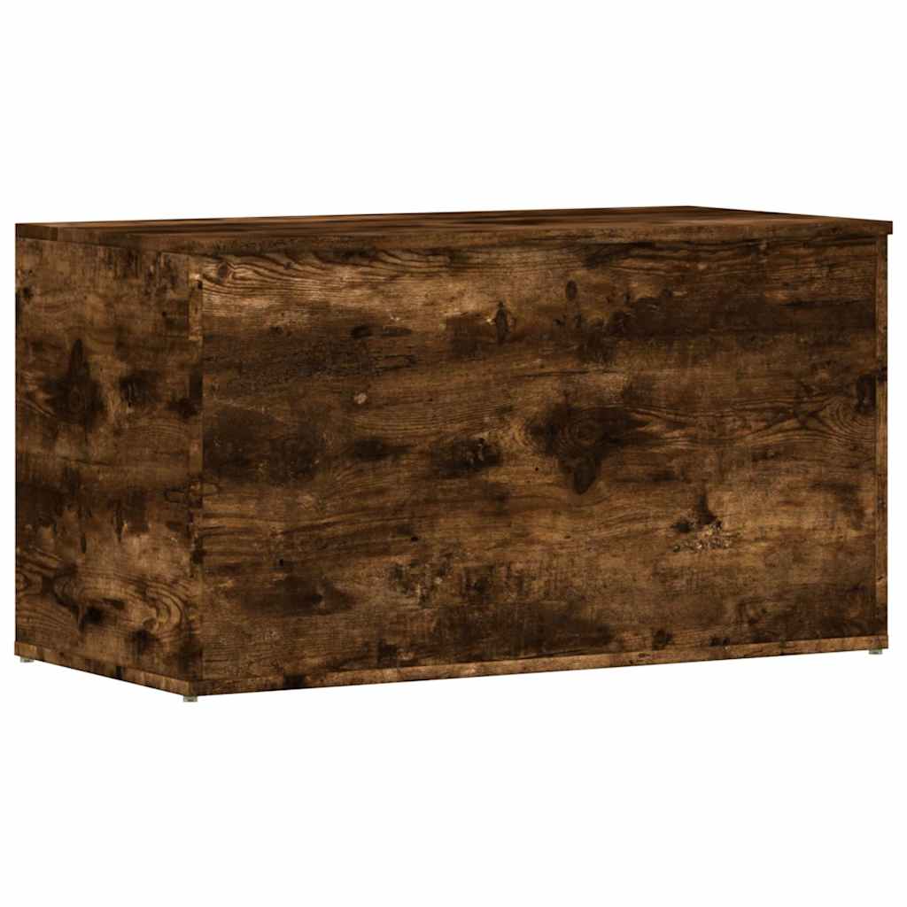 Füstös tölgy színű szerelt fa tárolóláda 84 x 42 x 46 cm 2