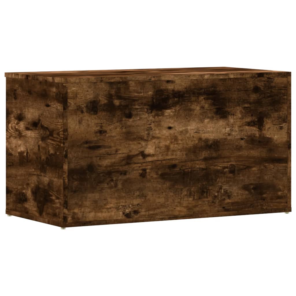 Füstös tölgy színű szerelt fa tárolóláda 84 x 42 x 46 cm 6