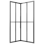 Fekete ESG tejüveg zuhanykabin 80 x 70 x 180 cm 5