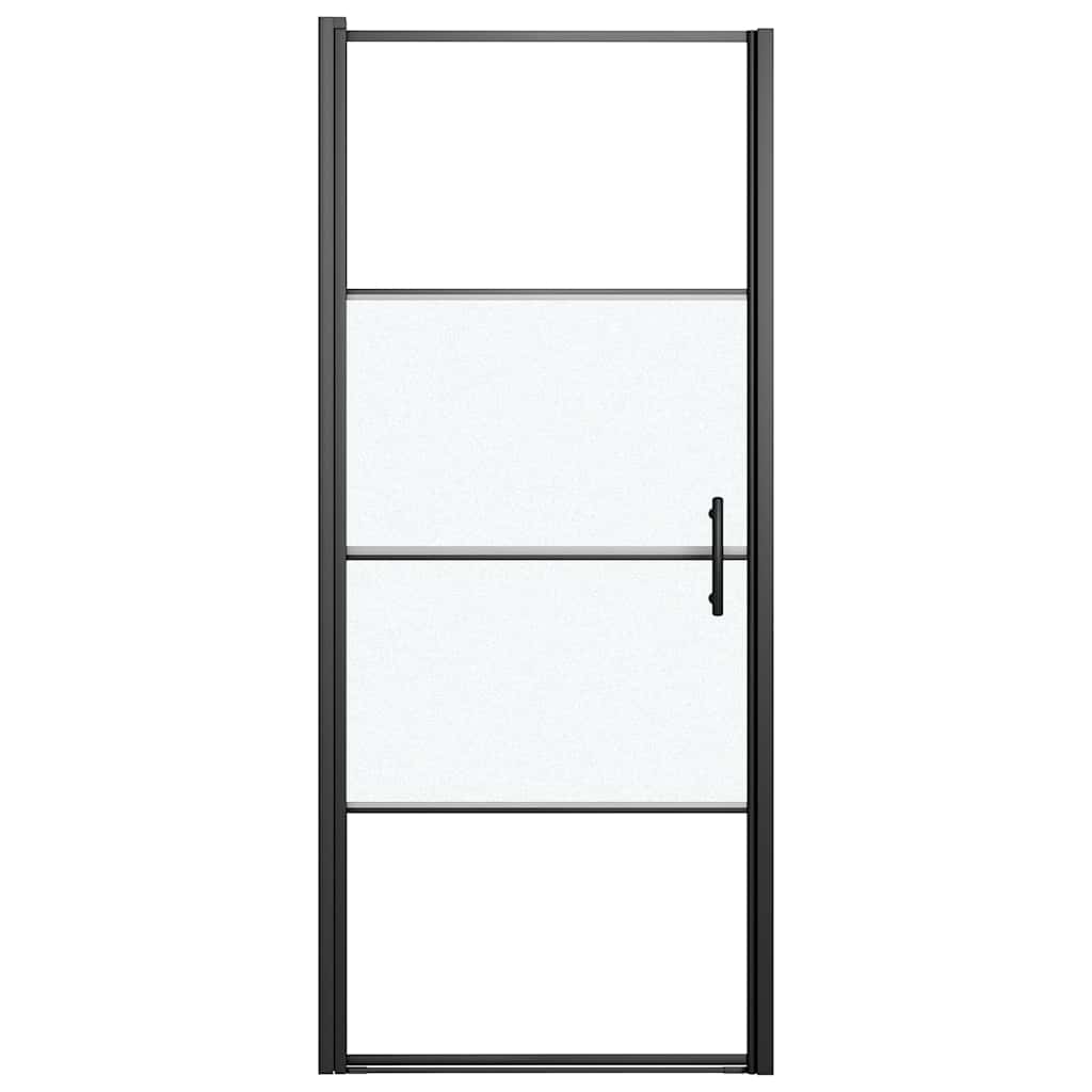 Fekete selyemmatt edzett üveg zuhanyajtó 81 x 195 cm 3