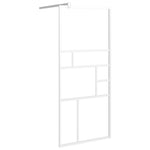 Fehér ESG üveg zuhanyfal küszöb nélküli zuhanyhoz 80 x 195 cm 2