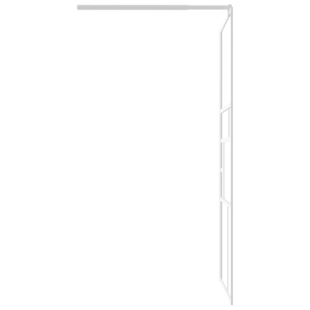 Fehér ESG üveg zuhanyfal küszöb nélküli zuhanyhoz 80 x 195 cm 5