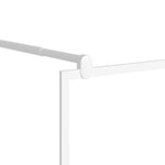 Fehér ESG üveg zuhanyfal küszöb nélküli zuhanyhoz 80 x 195 cm 6