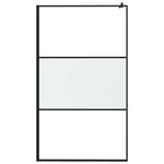 Fekete selyemmatt ESG üveg zuhanyfal 115x195 cm 3