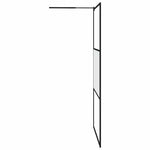 Fekete selyemmatt ESG üveg zuhanyfal 115x195 cm 4