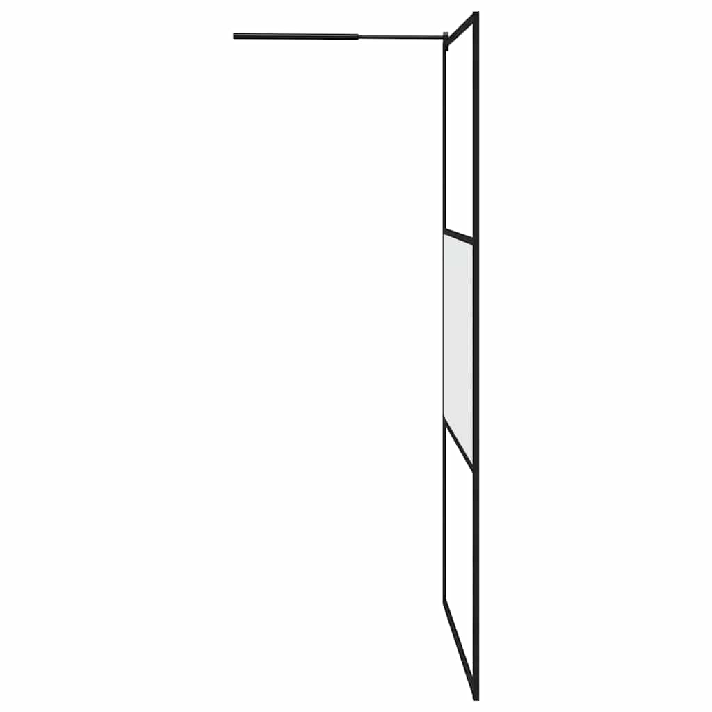 Fekete selyemmatt ESG üveg zuhanyfal 115x195 cm 4