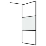 Fekete selyemmatt ESG üveg zuhanyfal 115x195 cm 5