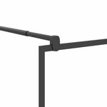 Fekete selyemmatt ESG üveg zuhanyfal 115x195 cm 6
