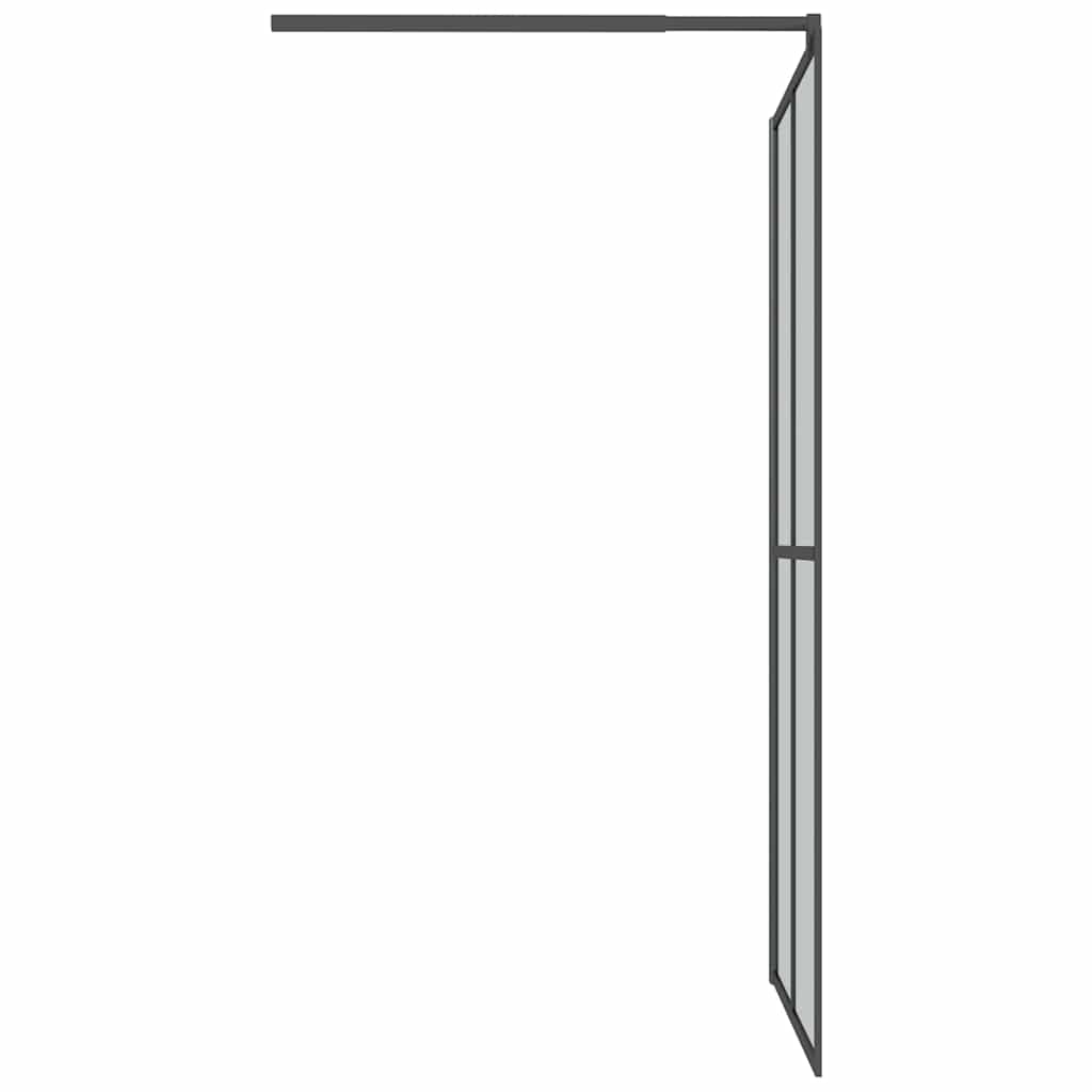 Sötét edzett üveg zuhanyfal küszöb nélküli zuhanyhoz 100x195cm 4