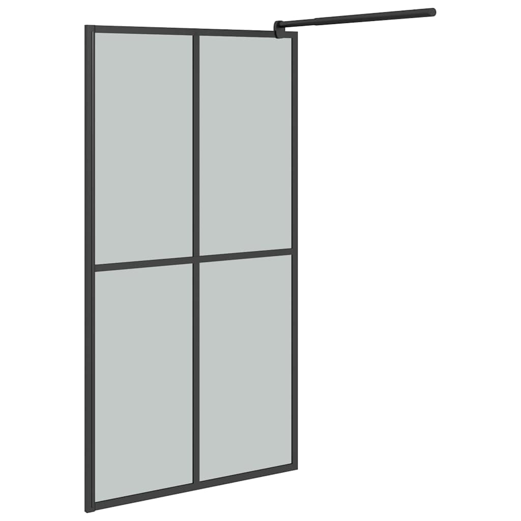 Sötét edzett üveg zuhanyfal küszöb nélküli zuhanyhoz 100x195cm 5