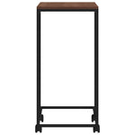 Fekete szerelt fa kisasztal kerekekkel 40 x 30 x 63,5 cm 5