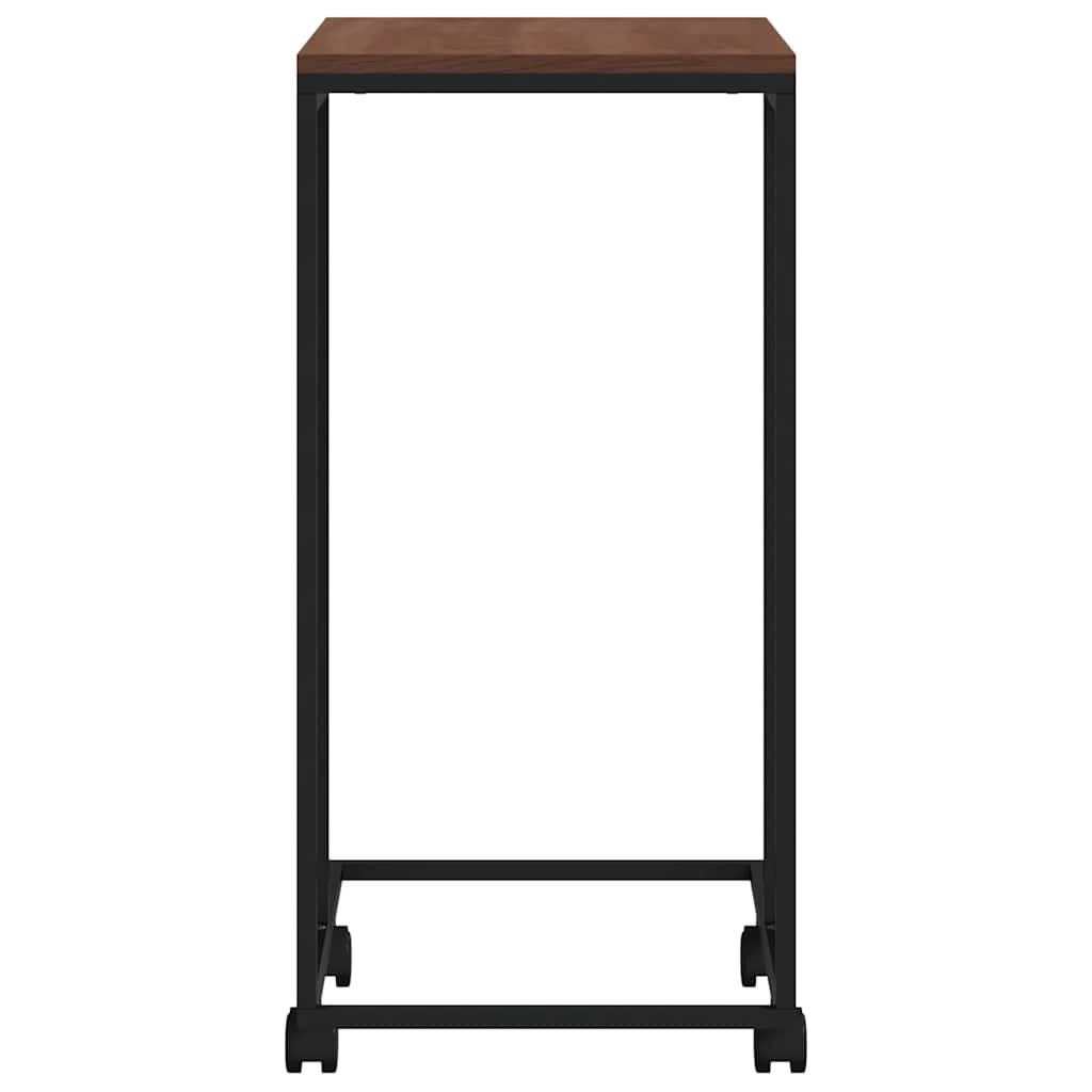 Fekete szerelt fa kisasztal kerekekkel 40 x 30 x 63,5 cm 5