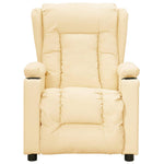 Krémszínű műbőr elektromos dönthető fotel 3