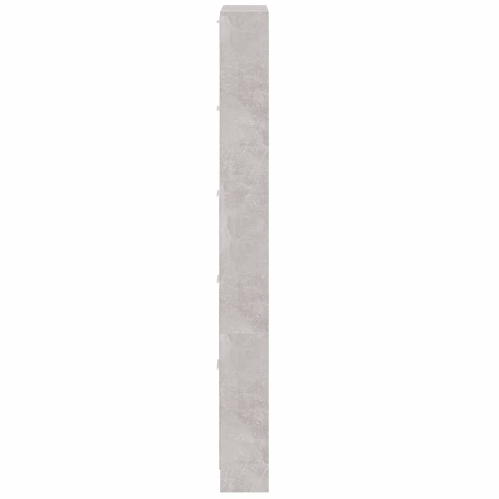 Betonszürke szerelt fa cipőszekrény 59 x 17 x 169 cm 7