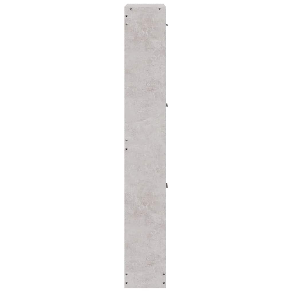 Betonszürke szerelt fa cipőszekrény 59x17x108 cm 5