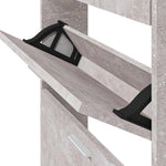 Betonszürke szerelt fa cipőszekrény 59x17x108 cm 7