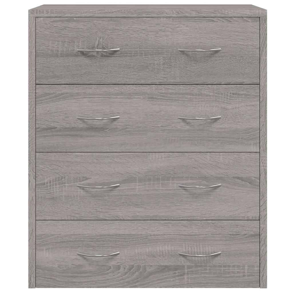 Szürke sonoma tálalószekrény 4 fiókkal 60 x 30,5 x 71 cm 4