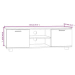 Fekete szerelt fa TV-szekrény 120 x 40,5 x 35 cm 8