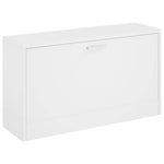 Magasfényű fehér cipőpad 80 x 24 x 45 cm rétegelt fa 2