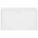 Magasfényű fehér cipőpad 80 x 24 x 45 cm rétegelt fa 4