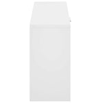 Magasfényű fehér cipőpad 80 x 24 x 45 cm rétegelt fa 5