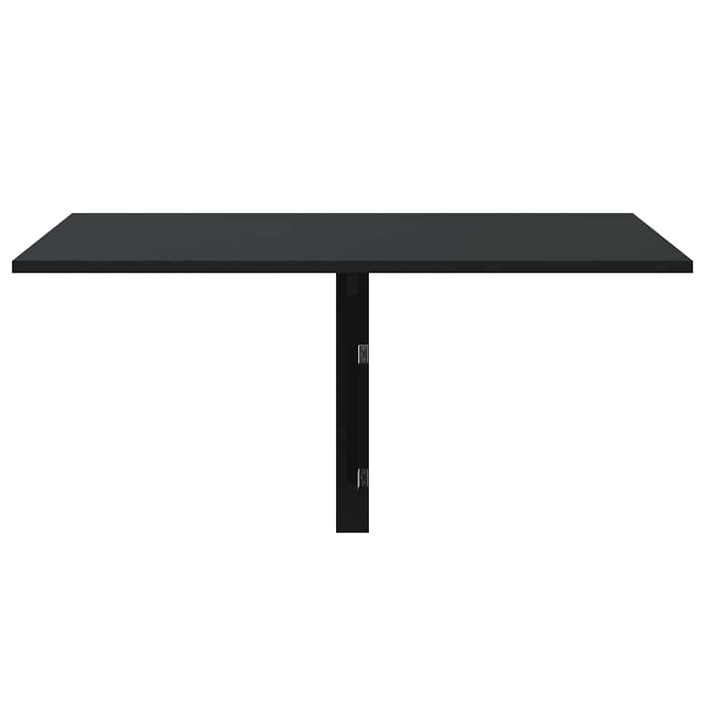 Fekete szerelt fa összecsukható fali asztal 100x60x56 cm 4