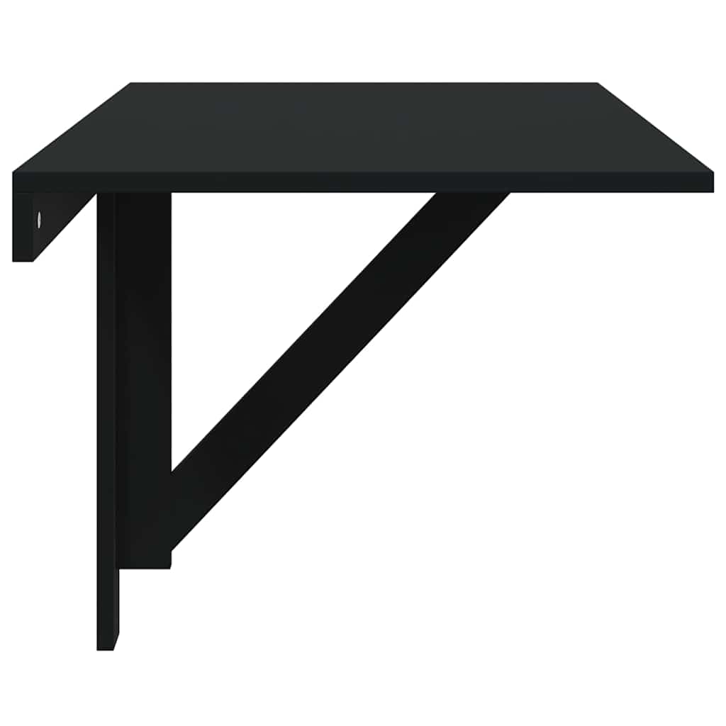 Fekete szerelt fa összecsukható fali asztal 100x60x56 cm 6